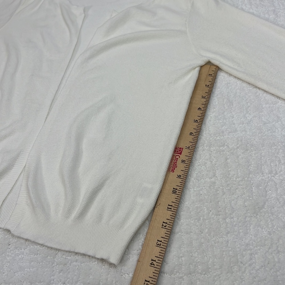 Kancy Kole ivory open front long sleeve super soft cardigan medium - Picture 12 of 12